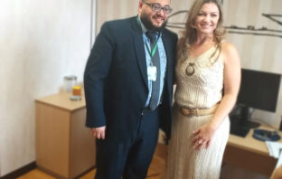 Agenda institucional: deputada Aline Sleutjes (PSL-PR) recebe presidente do Sinagências